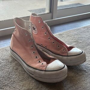 Converse Women's Pink Platform Sneakers